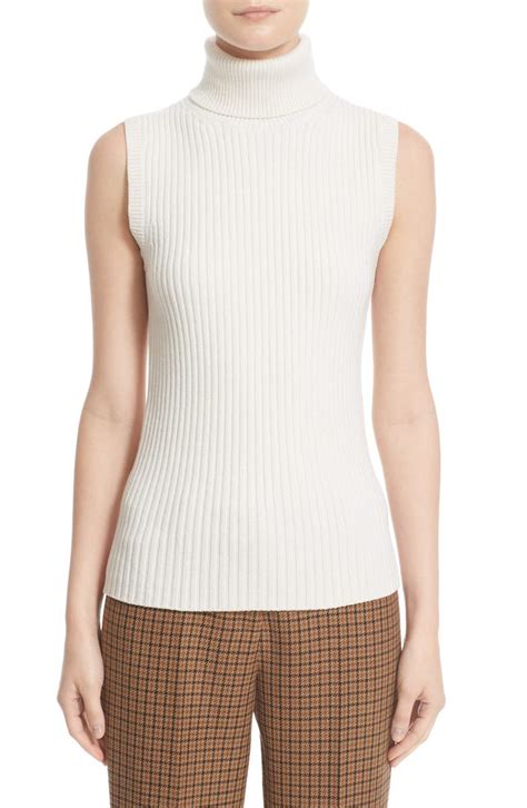 michael kors sleeveless turtleneck sweater with belt|Embellished Cashmere Sleeveless Turtleneck Sweater .